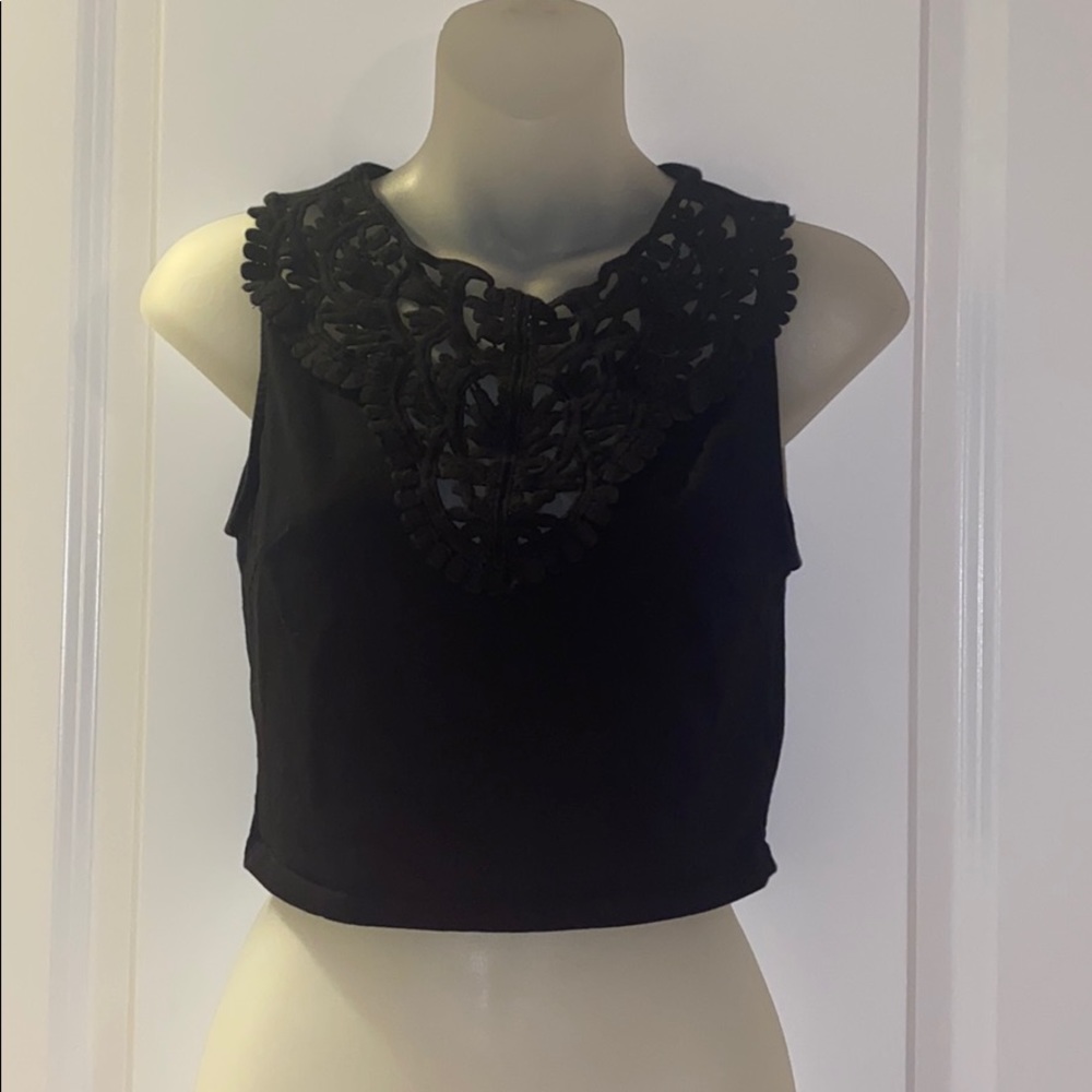NEW Forever21 Black Lace Detail Tank